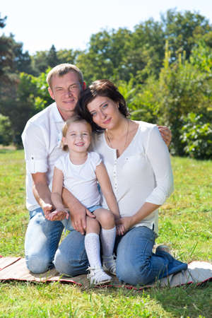family with children in the park