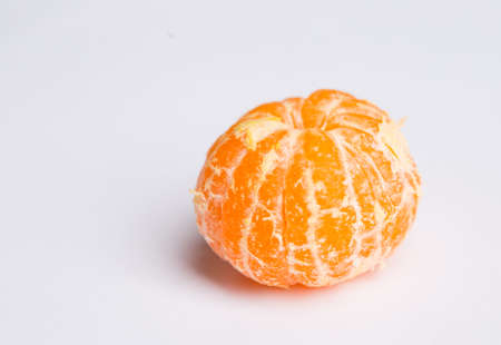 Mandarin on a white background, , without skinの写真素材
