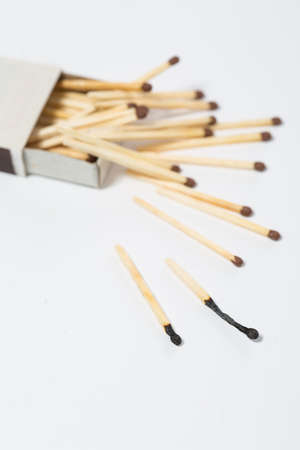 box of matches on a white background