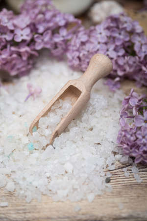 Items for spa, sea saltの写真素材