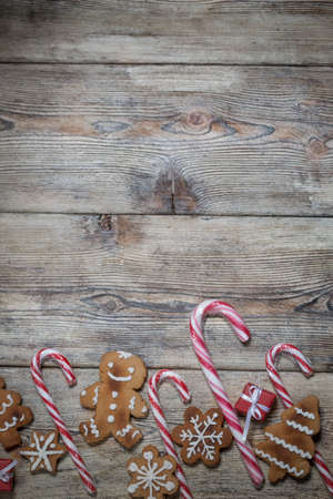 Beautiful christmas background on old wooden boards