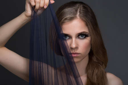 Beautiful woman with bright make-up
