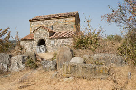 The ancient building of the Orthodox Church in Georgiaの写真素材