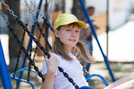 Children play in the playground