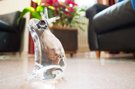 Crystal Decorating Kickknakery Frog at Homeの写真素材