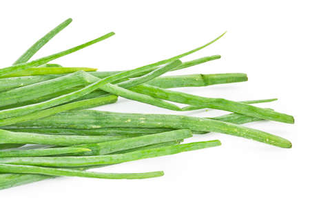 Green onion isolated in white background
