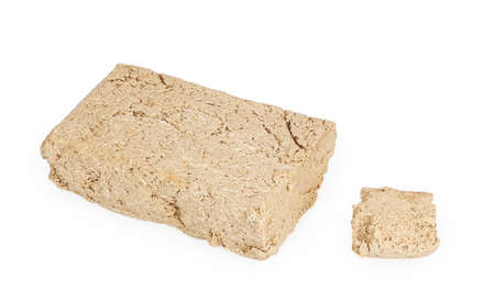 piece of halva isolated on white background