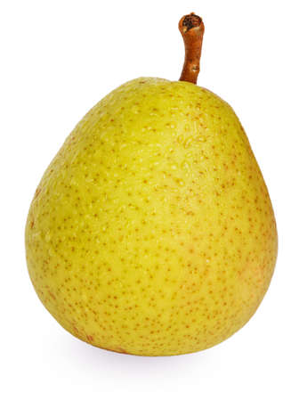 Big ripe pear isolated on white backgroundの写真素材