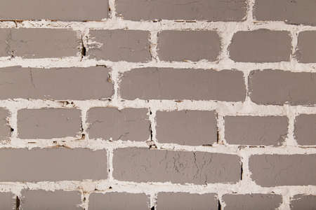 Grey brick wall for background or texture