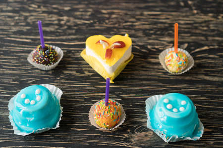 Delicious colourful cup cakes.