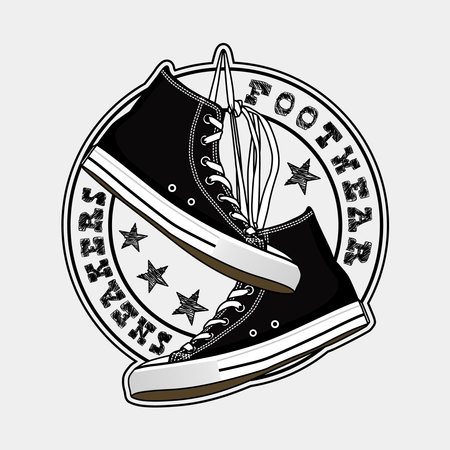 Shoes Sneakers Footwear Art Vector Image And Illustrationのイラスト素材