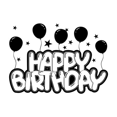 Happy Birthday Vector Image And Illustrationのイラスト素材