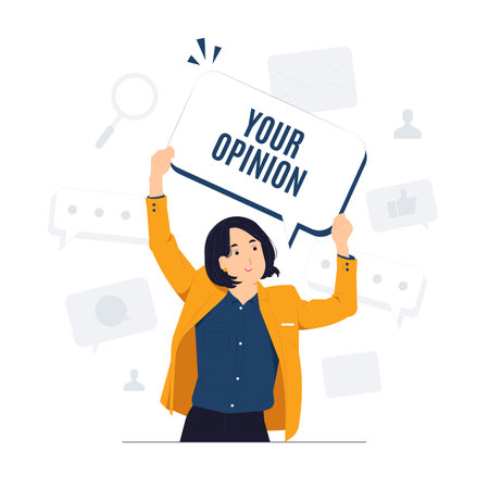 Your opinion matters symbol, Survey or feedback sign concept illustrationのイラスト素材