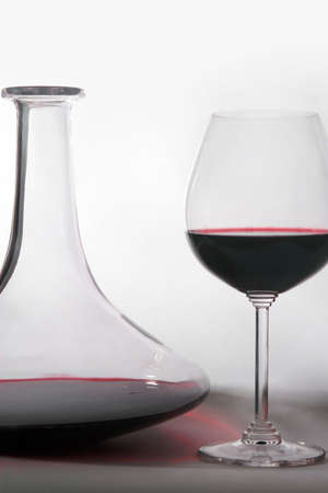 glass of wine and decanter. の写真素材