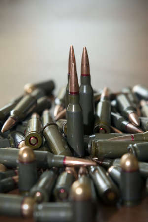 Ammunition of a rifle and bullet for a pistol.の写真素材
