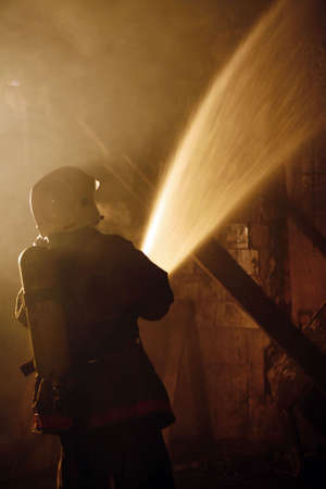 Firefighter workの写真素材