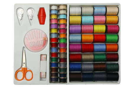 Sewing Kit. It is isolated on a white background