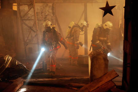 Rescue team search an accident victimの写真素材