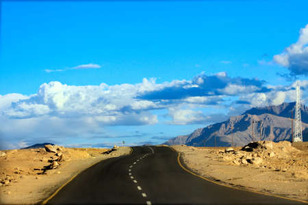 Road in Leh Ladakh, Jammu and Kashmir, India 