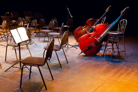 Scene of a concert hall before performanceの写真素材