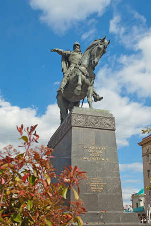 Moscow, Russia - May 13, 2017: Monument of founder of Moscow - Yuri Dolgorukiy at Tverskaya Square in the center of Moscowのeditorial素材