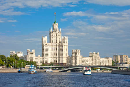 Moscow, Russia - May 24, 2018: High-rise building on Kotelnicheskaya embankment in Moscow.のeditorial素材