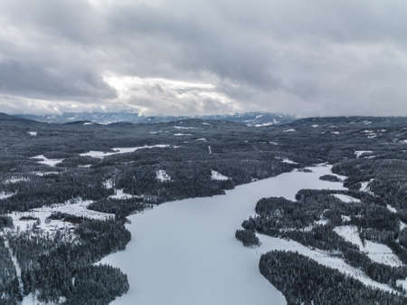Winter Lakeの写真素材