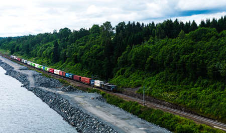 Cargo Train  in Norwayのeditorial素材