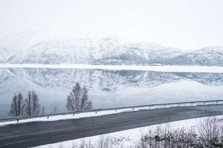 Roads in south of Norwayの写真素材