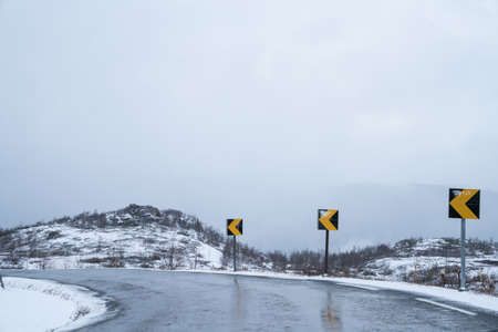 Roads in south of Norwayの写真素材