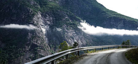 Mountain Road in The West of Norwayの写真素材