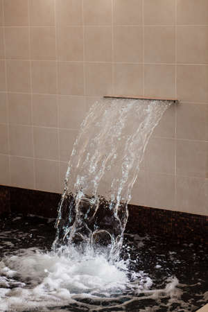 Waterfall and texture of falling waterの写真素材