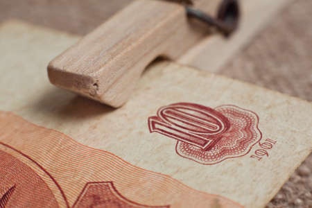 Old Soviet banknote ten rublesの写真素材
