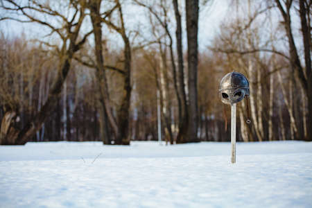 Image of silver sword and helmetの写真素材