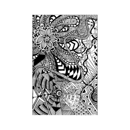  pattern, doodle, Florent style hand draw can be used in print, in black and white backgrounds.