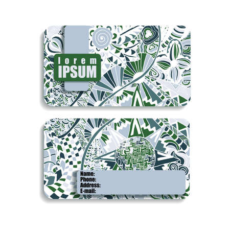 horizontal banner painted in patterns floral, zentangle and Doodleのイラスト素材