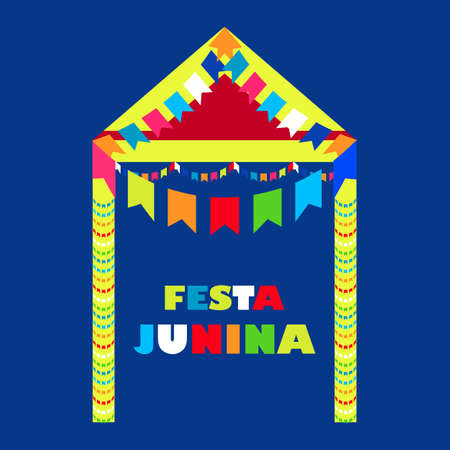 Festa Junina Brazil Festival. Folklore holiday. Festival fire. Vector illustration. 
Festa Junina -...