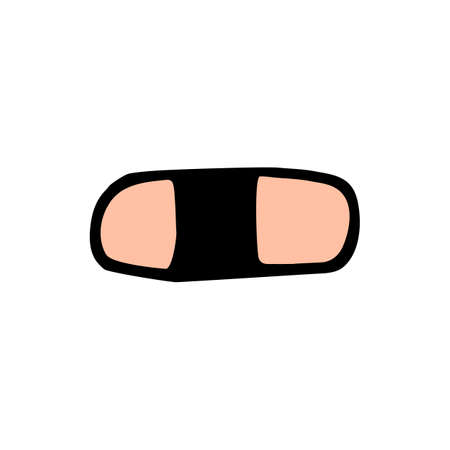 Eraser icon isolated on white background in style hand drawのイラスト素材