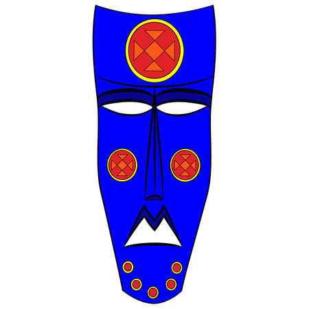 Ethnic tribal mask. cartoon flat illustration isolated on white backgroundのイラスト素材