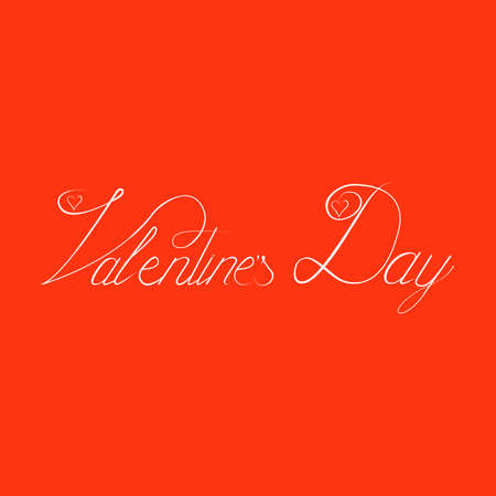 Valentine day hand lettering, handmade ink calligraphy scalable and editable vector illustrationのイラスト素材