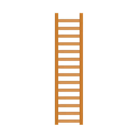 Wooden ladder on white isolated on white backgroundのイラスト素材