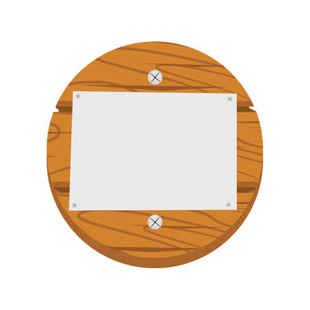 Wood Sign icon cartoon isolated on white backgroundのイラスト素材