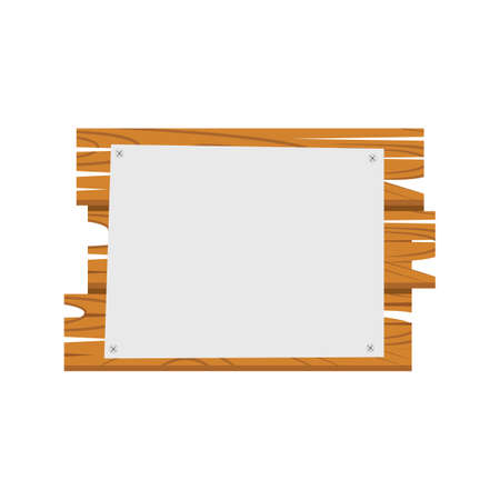 Wood Sign icon cartoon isolated on white backgroundのイラスト素材