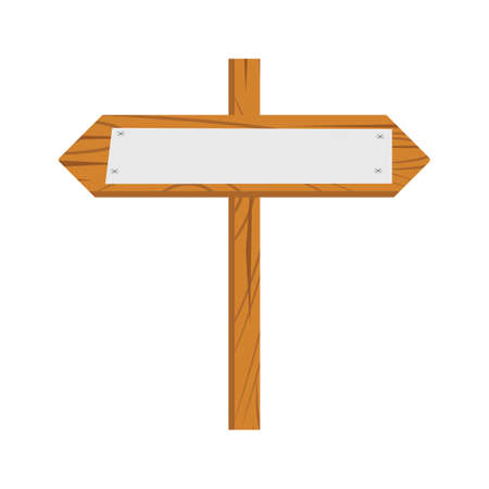 Wood Sign icon cartoon isolated on white backgroundのイラスト素材