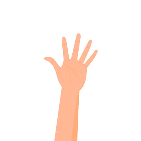 Cartoon hand icon isolated on white backgroundのイラスト素材