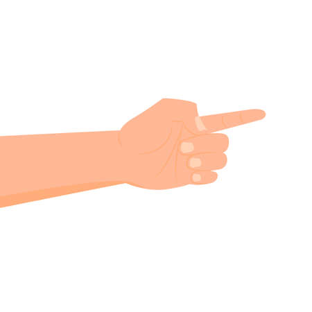 Cartoon hand icon isolated on white backgroundのイラスト素材