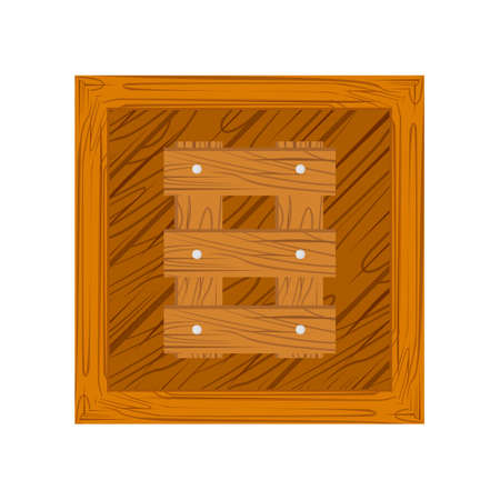 Number eight made from wooden boards for your designのイラスト素材