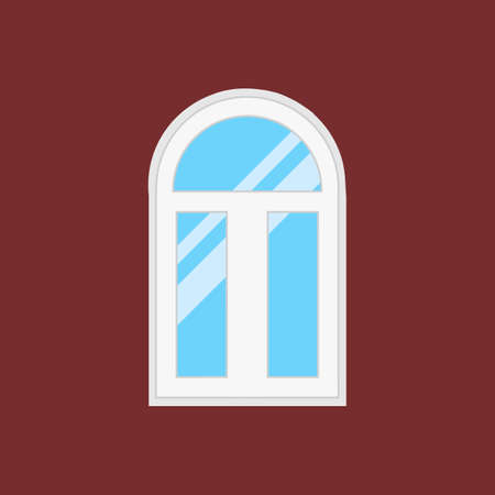 window type. For interior and exterior use. Flat style.のイラスト素材