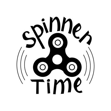 Hand spinner emblem.のイラスト素材