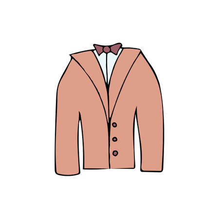 Wedding jacket cartoon hand drawn iconのイラスト素材